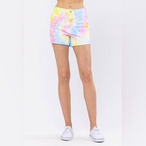 Judy Blue Swirl Tie Dye Shorts Size Large